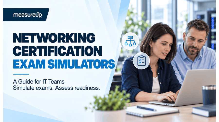 IT professionals preparing for networking certification exams with exam simulators and readiness assessments.