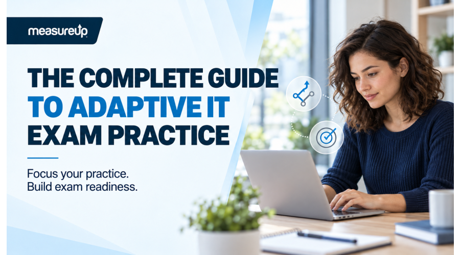 IT certification candidate using adaptive exam practice to focus preparation and build exam readiness.