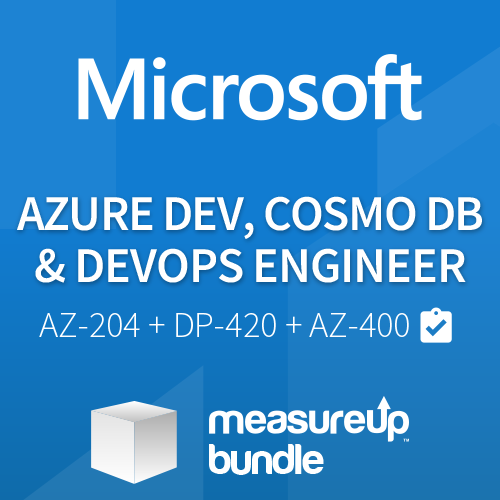 Bundle Azure Dev, Cosmos DB and DevOps Eng (AZ-204 + DP-420 + AZ-400)