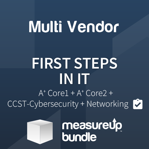Bundle First steps in IT (220-1101 + 220-1102 + CCST-Cybersecurity + CCST-Networking)