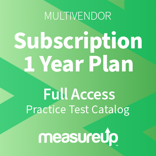 MeasureUp Subscription 1 Year Plan | Full Access to All Practice Tests