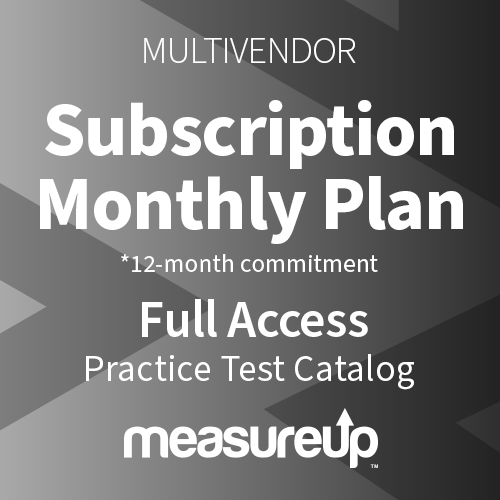MeasureUp Subscription Monthly Plan