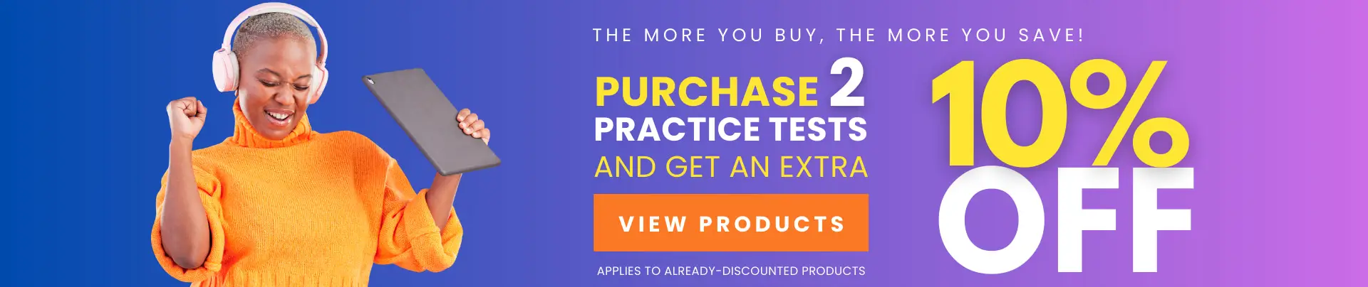 10% Extra Off purchasing 2 Practice Tests