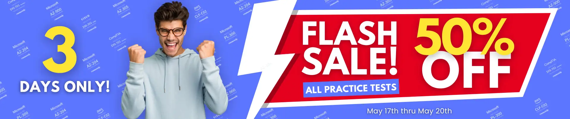 50% Off All Practice Tests