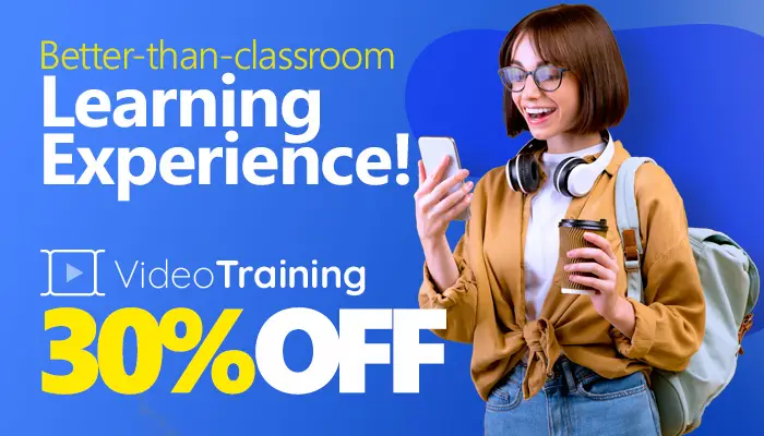 30% Off on All Video Training